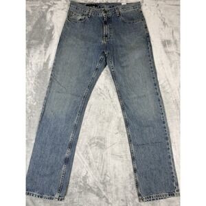 Y2K vintage Tommy Hilfiger"Freedom"blue denim jeans with a "Made to Last" patch